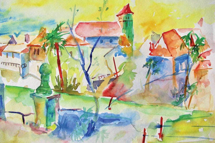 A Village In South-West France by Jean-Noel Le Junter wall art