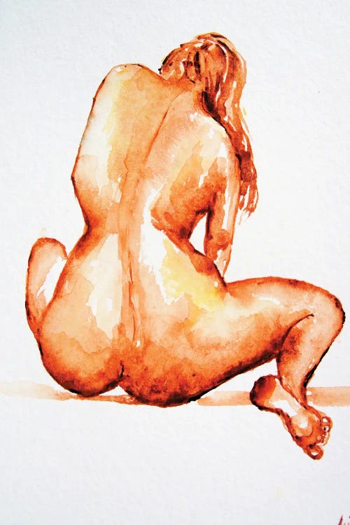 Sitting Nude by Jean-Noel Le Junter wall art