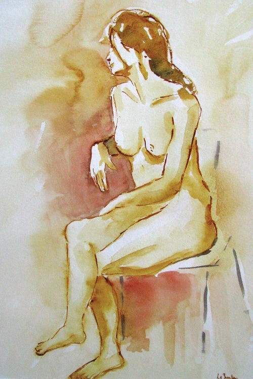 Naked Girl On A Chair