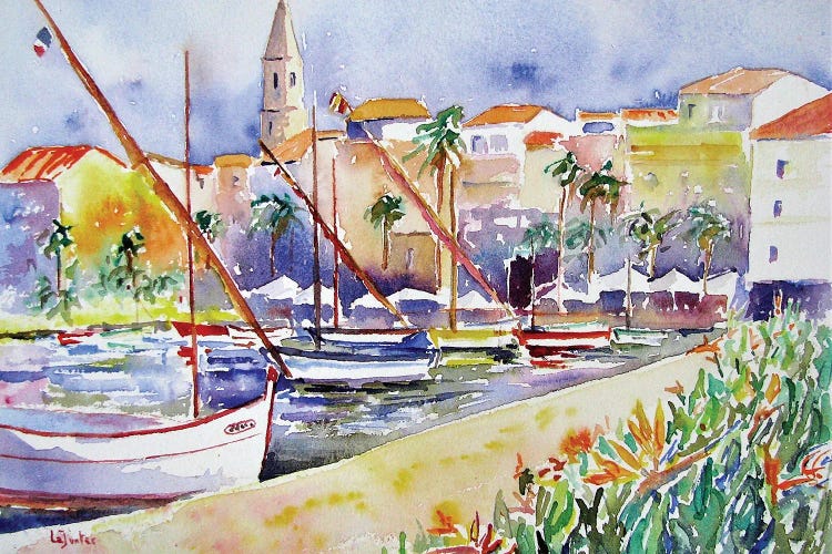 A Harbor In Provence by Jean-Noel Le Junter wall art