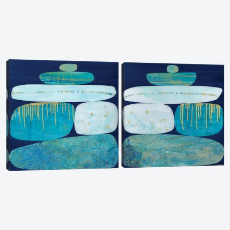 Blue Ice Diptych Canvas Print Set #JNM2HSET001} by Jane Monteith Canvas Print