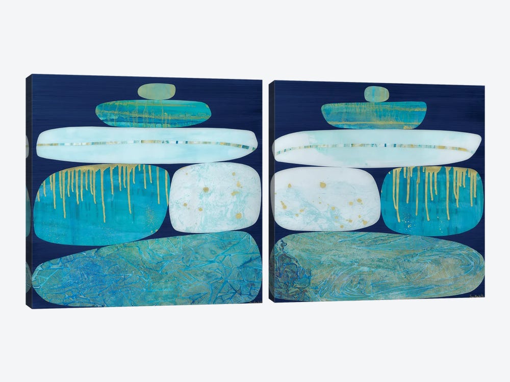 Blue Ice Diptych by Jane Monteith 2-piece Art Print