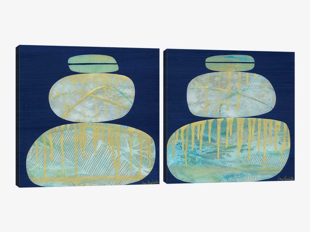 Gold Mist Diptych by Jane Monteith 2-piece Canvas Artwork