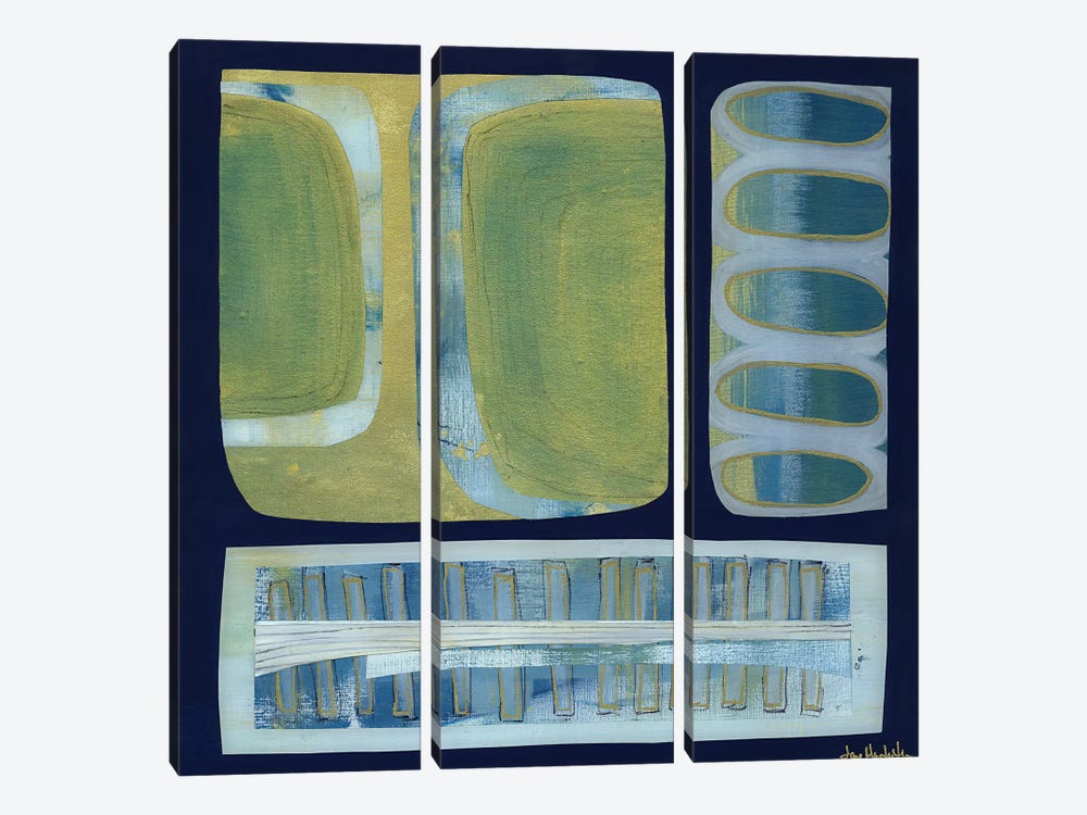 Blue Ochre I by Jane Monteith 3-piece Art Print