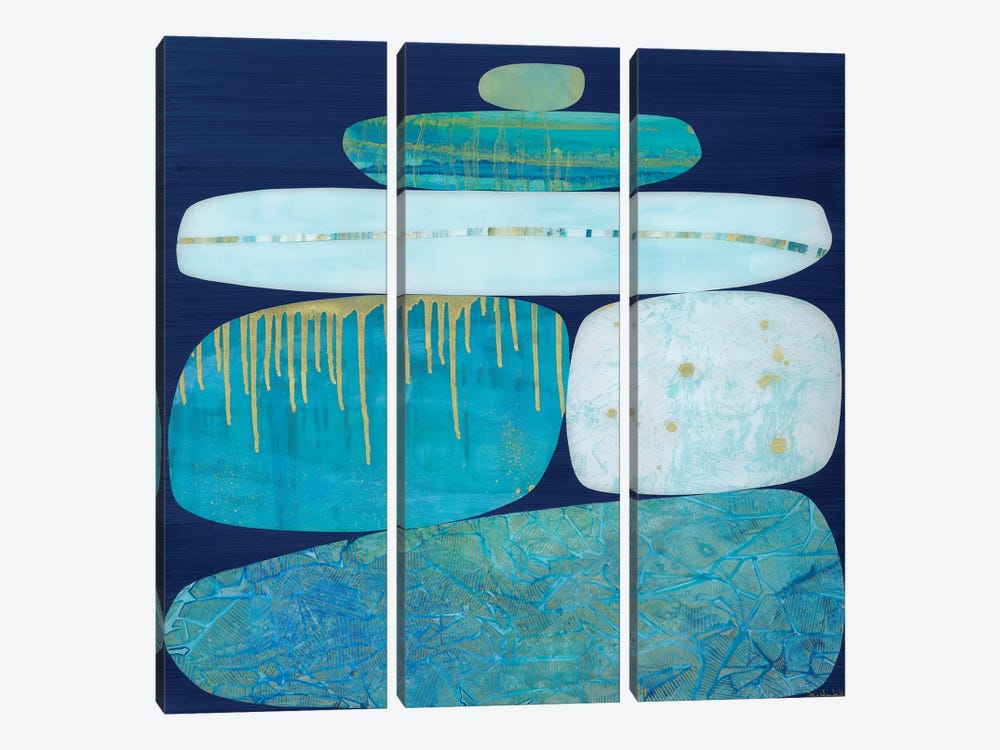Blue Ice I by Jane Monteith 3-piece Canvas Print