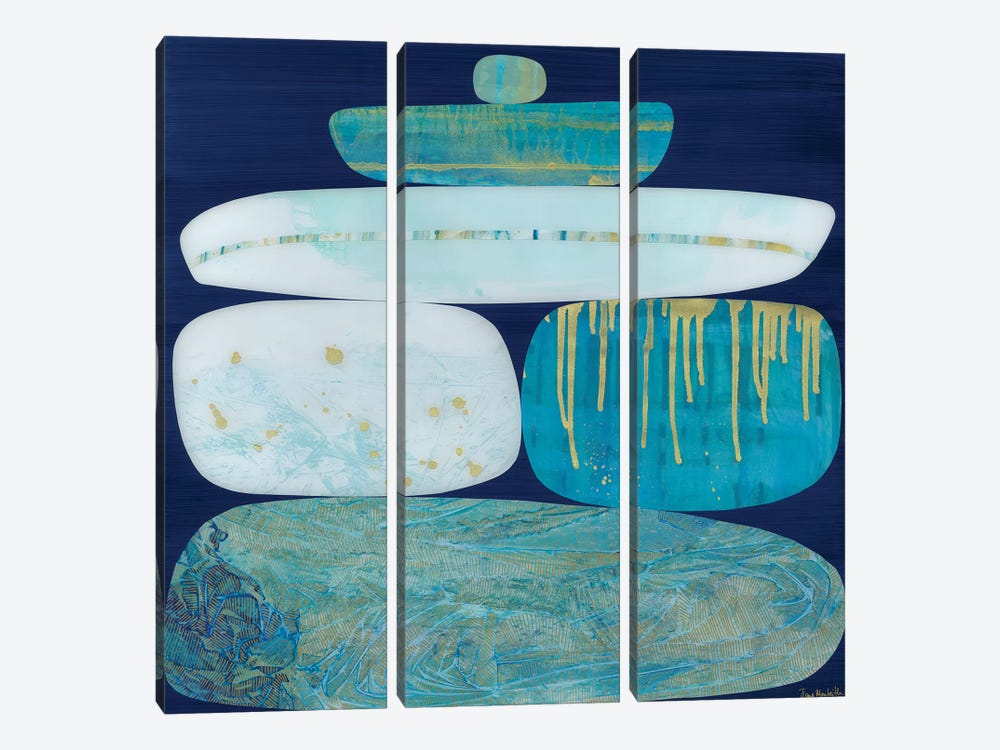 Blue Ice II by Jane Monteith 3-piece Canvas Art