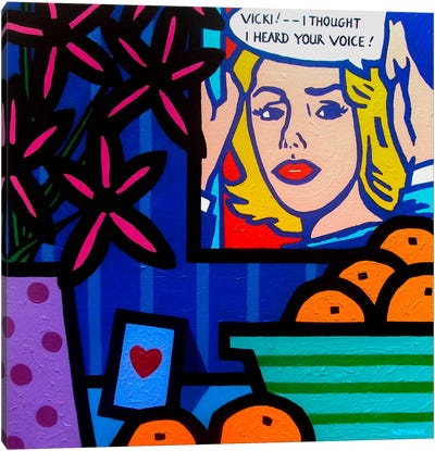 Homage To Lichtenstein Canvas Art Print - John Nolan
