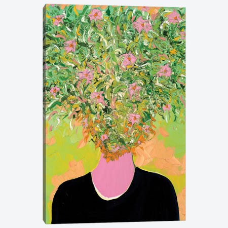 Portrait In Indigo And Pink Canvas Print #JNP12} by Jon Parlangeli Canvas Artwork