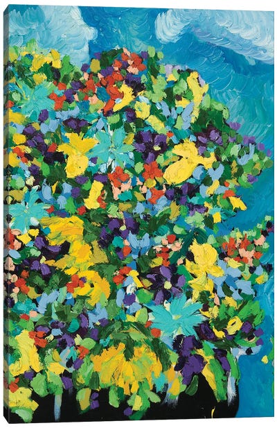 Jamaica Flower Pot Canvas Art Print - Jon Parlangeli
