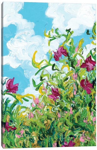 Magenta And Pink In Green-Memorial Day 2022 Canvas Art Print - Jon Parlangeli