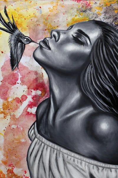 Hummingbirds: Woman With Bird II by Junnior Navarro