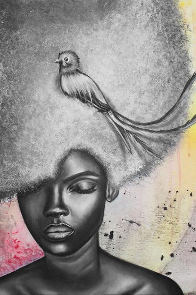 Woman With Quetzal by Junnior Navarro canvas print