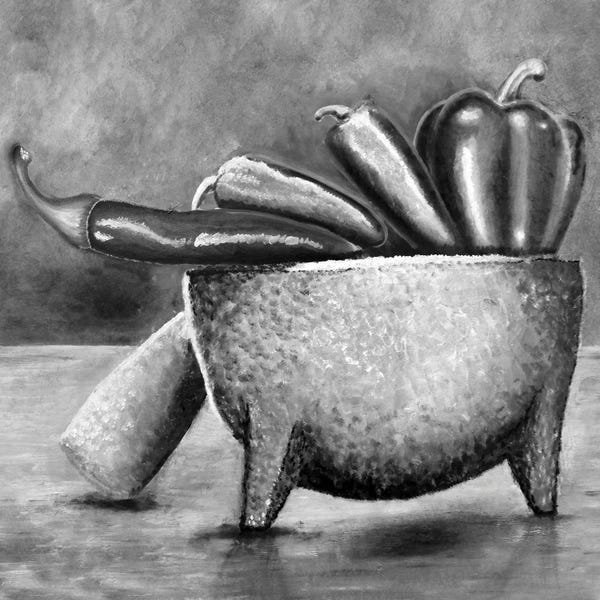 Junnior Navarro: El Molcajete - Mexican still life by Junnior Navarro