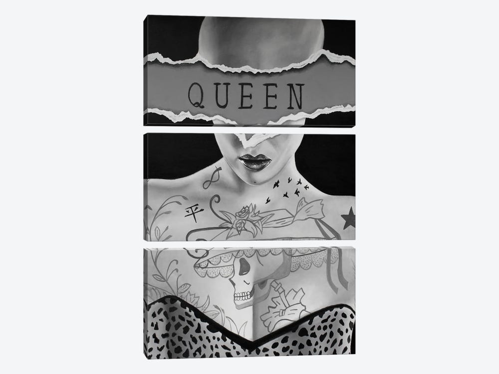 Queen by Junnior Navarro 3-piece Canvas Art Print