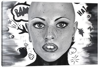 Freckled Woman Canvas Art Print - Junnior Navarro