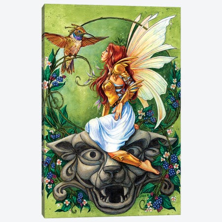 Golden Hummingbird Clan Canvas Print #JNW27} by Jane Starr Weils Canvas Print