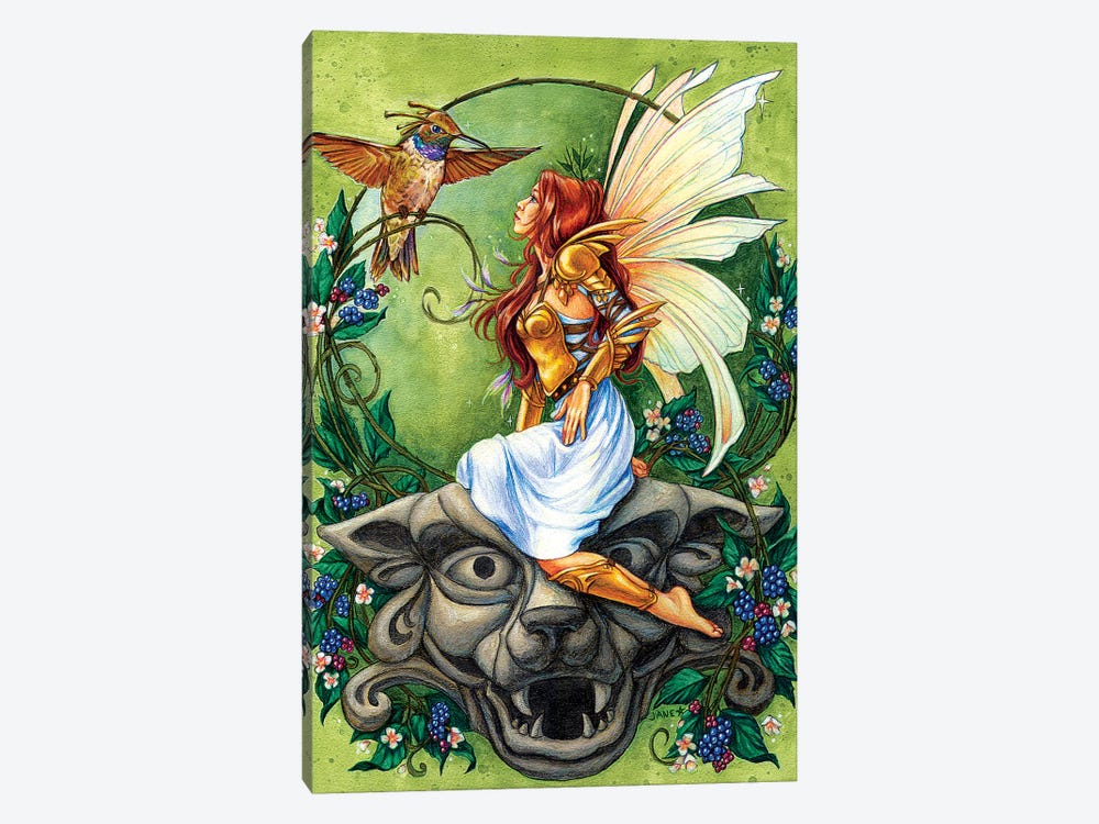 Golden Hummingbird Clan by Jane Starr Weils 1-piece Art Print