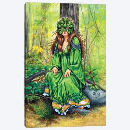 Green Lady Canvas Print #JNW28} by Jane Starr Weils Canvas Art