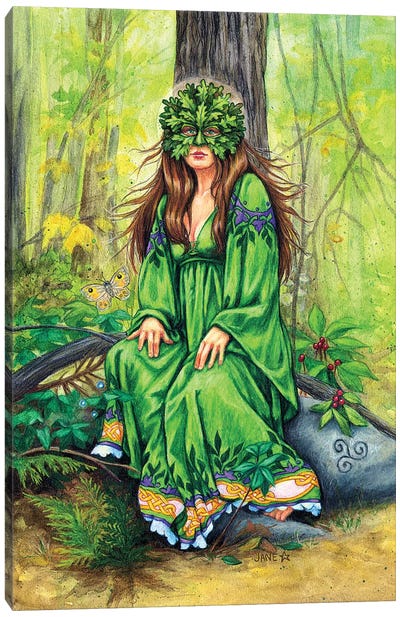 Green Lady Canvas Art Print