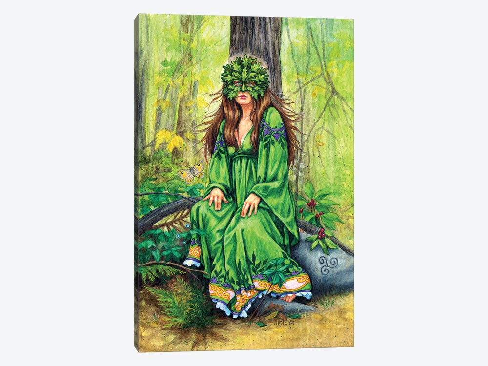 Green Lady by Jane Starr Weils 1-piece Canvas Artwork