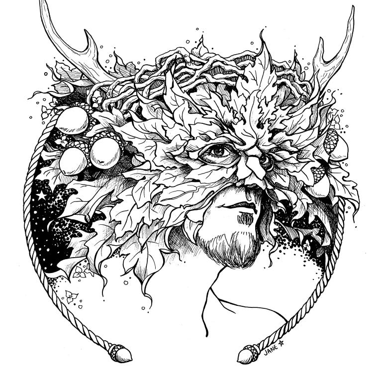 Greenman by Jane Starr Weils wall art