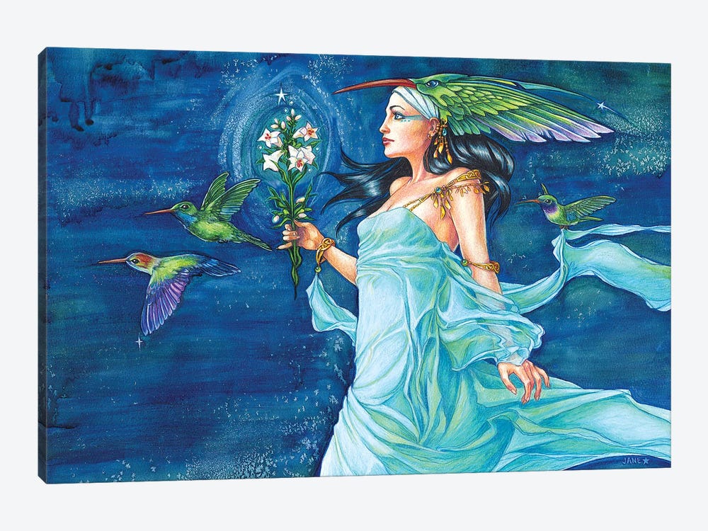 Hummingbird Queen by Jane Starr Weils 1-piece Canvas Print