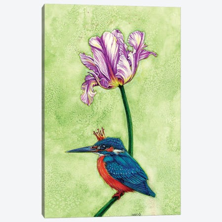 King Fisher Canvas Print #JNW37} by Jane Starr Weils Canvas Wall Art