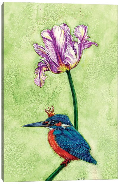 King Fisher Canvas Art Print - Kingfisher Art
