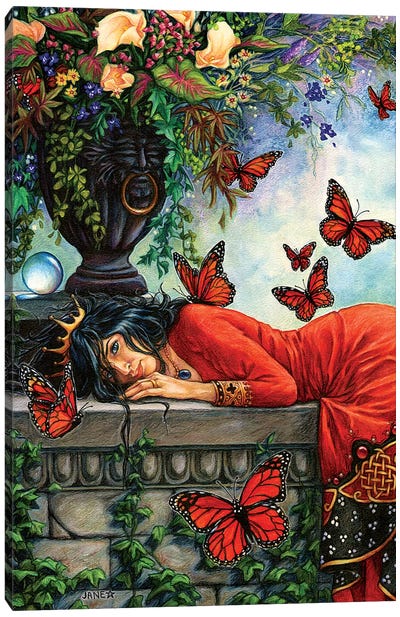 Monarch Butterfly Queen Canvas Art Print - Jane Starr Weils