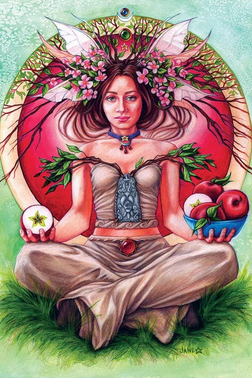 Apple Tree Fae by Jane Starr Weils wall art