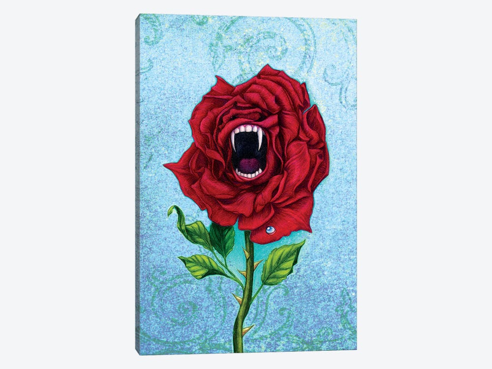 Rose With Bite by Jane Starr Weils 1-piece Canvas Artwork