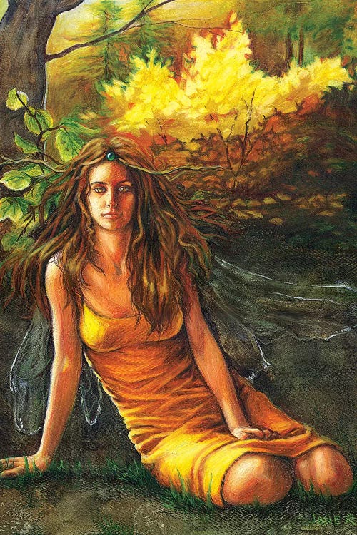 Autumn Faerie by Jane Starr Weils wall art