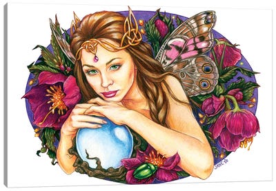 Twilight Garden Canvas Art Print - Fairy Art