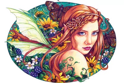 Wilde Wood Faerie by Jane Starr Weils canvas print