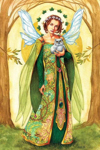 Baby Owl by Jane Starr Weils canvas print