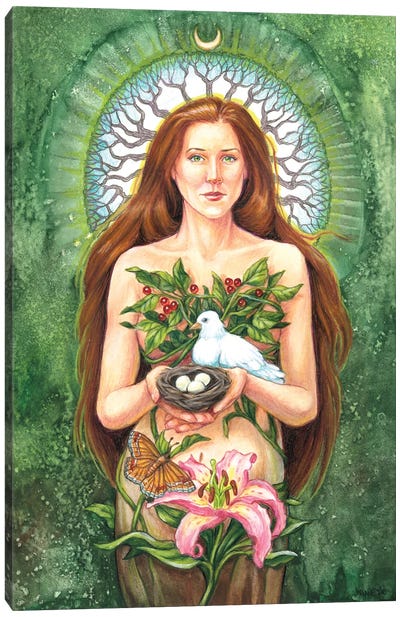 Earth Mother Canvas Art Print - Dove & Pigeon Art