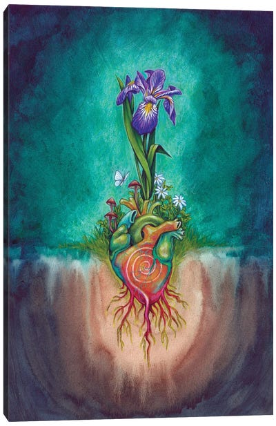 Iris - Let Hope Take Root In Your Heart Canvas Art Print - Jane Starr Weils