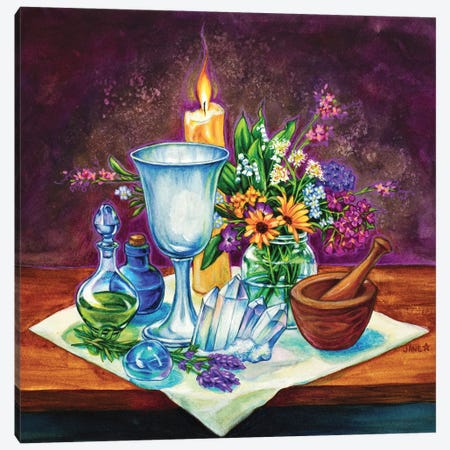 Magickal Still Life Canvas Print #JNW76} by Jane Starr Weils Canvas Art