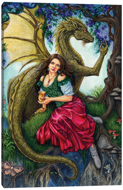 Dragon's Wine Canvas Art Print - Jane Starr Weils