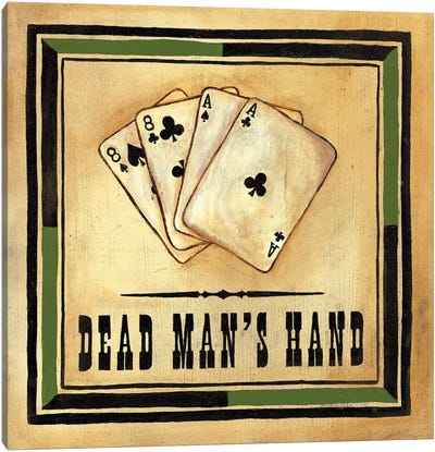 Dead Man's Hand Canvas Art Print - Game Room Art