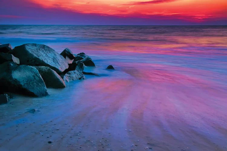 Colorful Sunset, Delaware Bay, Cape May, New Jersey, USA