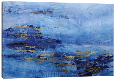 Sky Superior Canvas Art Print - Blue Abstract Art