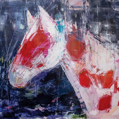 Coy Colt by Jodi Maas framed canvas print