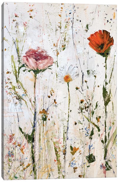 Three Flowers Canvas Art Print - Jodi Maas