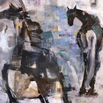 Telltale Tails by Jodi Maas framed canvas print