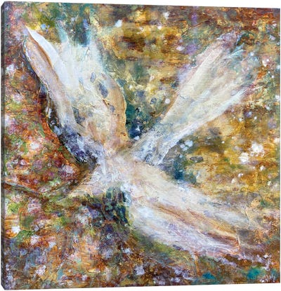 Ethereal Flight Canvas Art Print - Dove & Pigeon Art