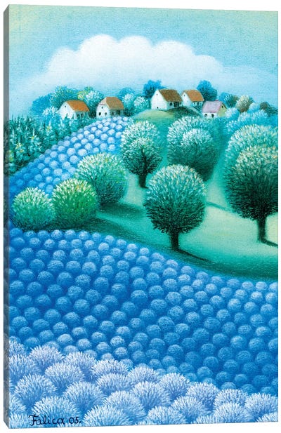 Blue Fragrance Canvas Art Print - Josip Falica