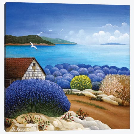 Lavender Field Canvas Print #JOF6} by Josip Falica Canvas Print