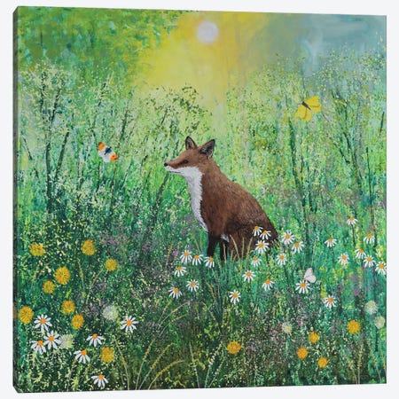 Sitting In The Morning Sun Canvas Print #JOG100} by Jo Grundy Canvas Wall Art