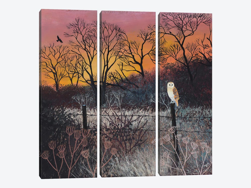 Sunset At The Spinney by Jo Grundy 3-piece Canvas Wall Art